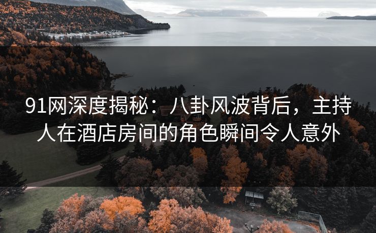 91网深度揭秘：八卦风波背后，主持人在酒店房间的角色瞬间令人意外