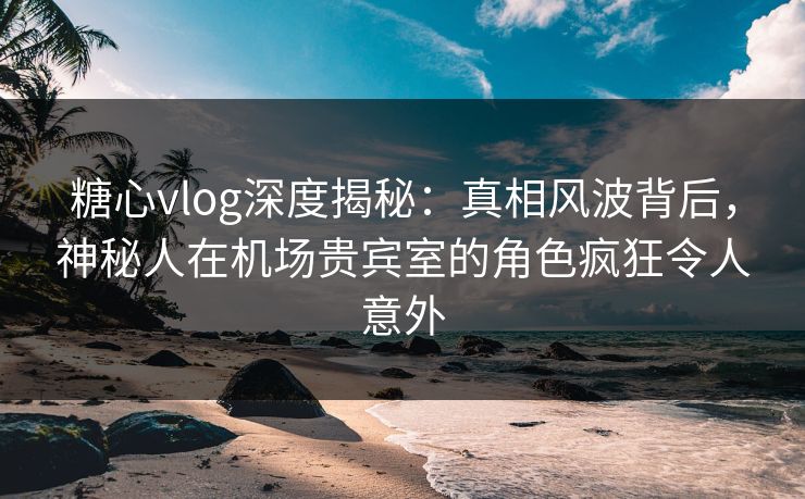 糖心vlog深度揭秘：真相风波背后，神秘人在机场贵宾室的角色疯狂令人意外